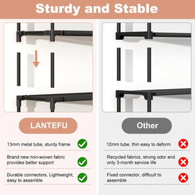 LANTEFUL dimensions 17l by 10w by 68h show a compact tall footprint.