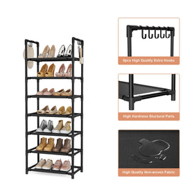 LANTEFUL shoe rack with five hooks for quick-access essentials.