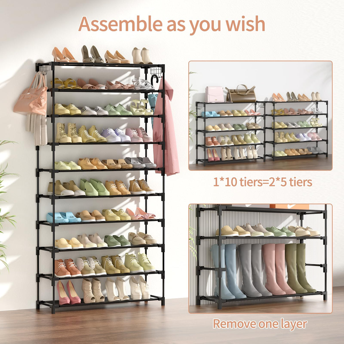 LANTEFUL tall shoe storage in entryway saving space