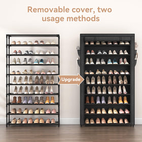 LANTEFUL sturdy-frame shoe organizer with metal tubes and reinforced joints