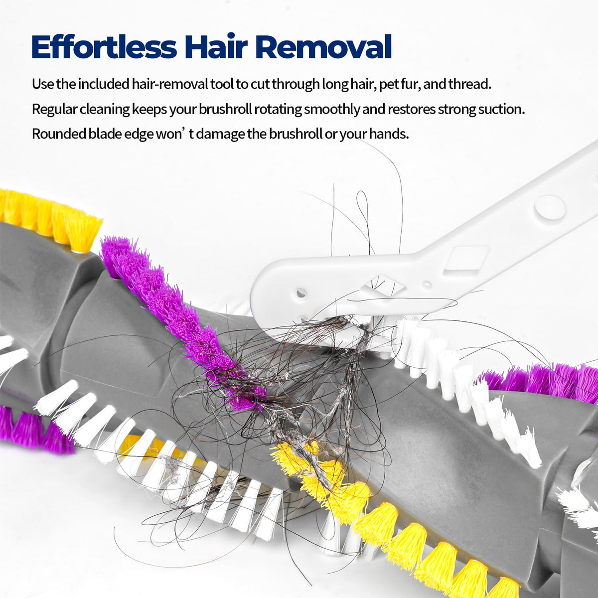 Product bundle layout with 1 brush roll, 2 belts, and brush.