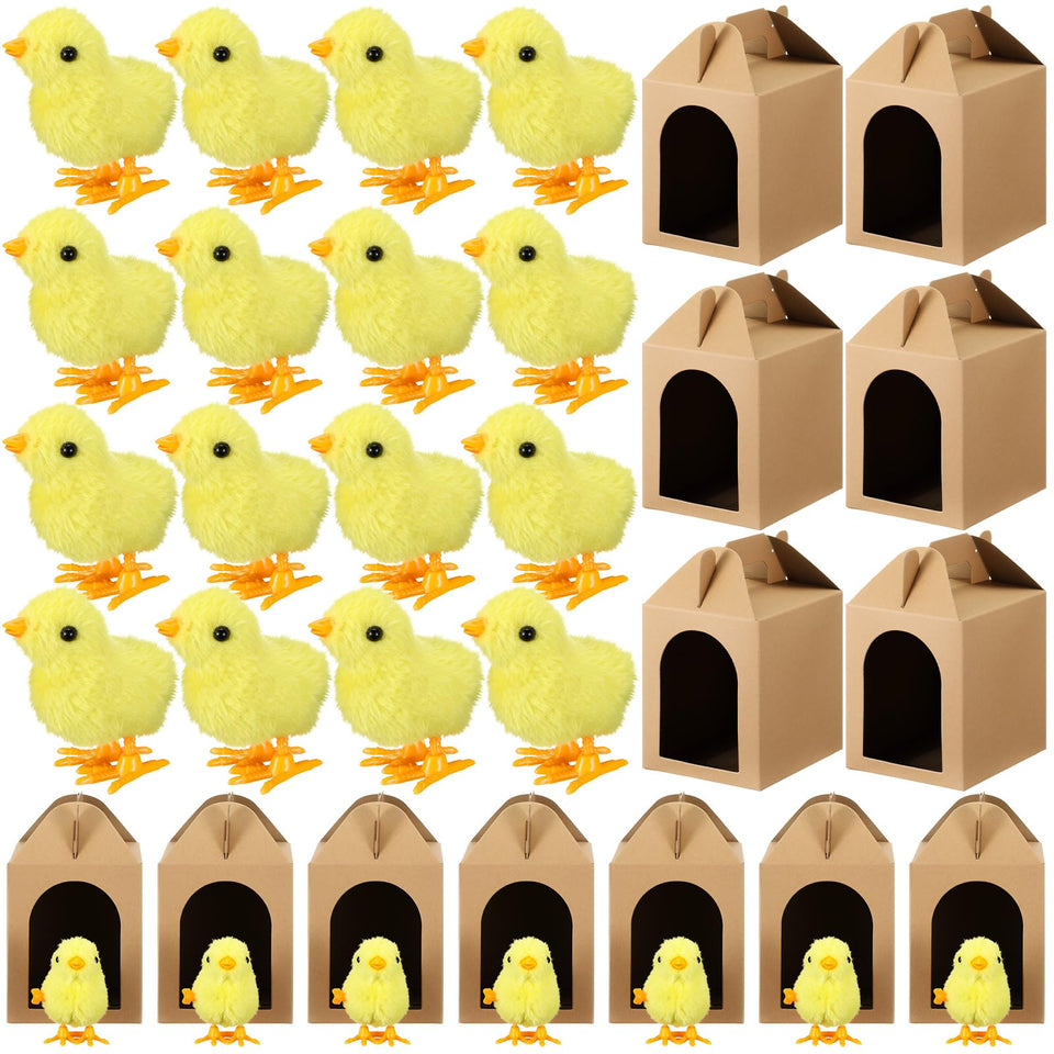 LaRandom adopt a pet boxes with mini chicks, ideal for adorable party favors.