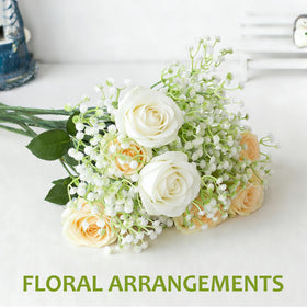 LarkAsh artificial babys breath stems 12 inches long for DIY bouquets.