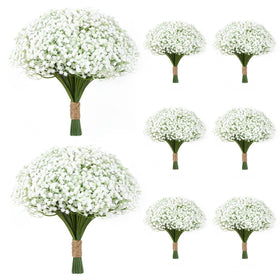 LarkAsh Babys Breath artificial flowers in a 150-piece pack for bulk wedding decor.
