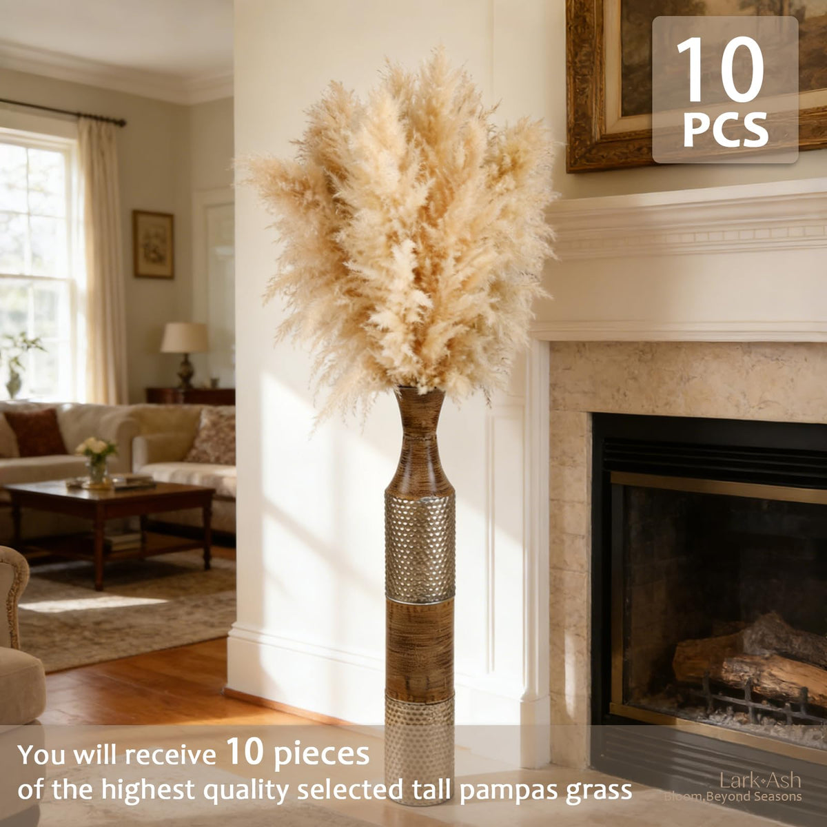 Boho pampas decor by LarkAsh enhancing home aesthetic