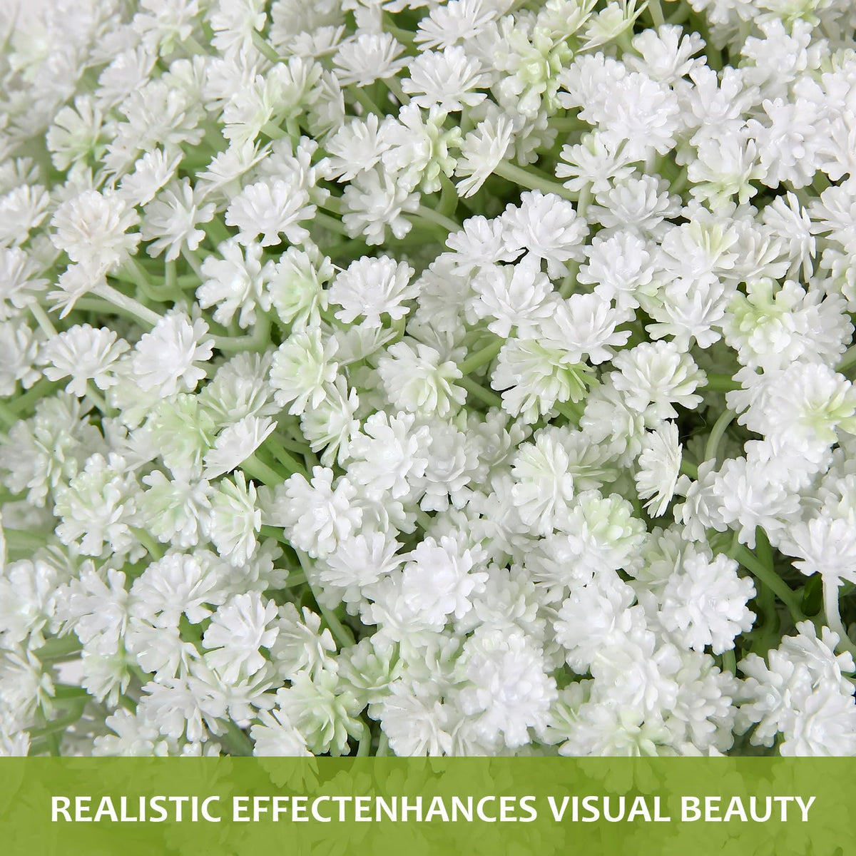 LarkAsh gypsophila wedding centerpiece with delicate white blooms.