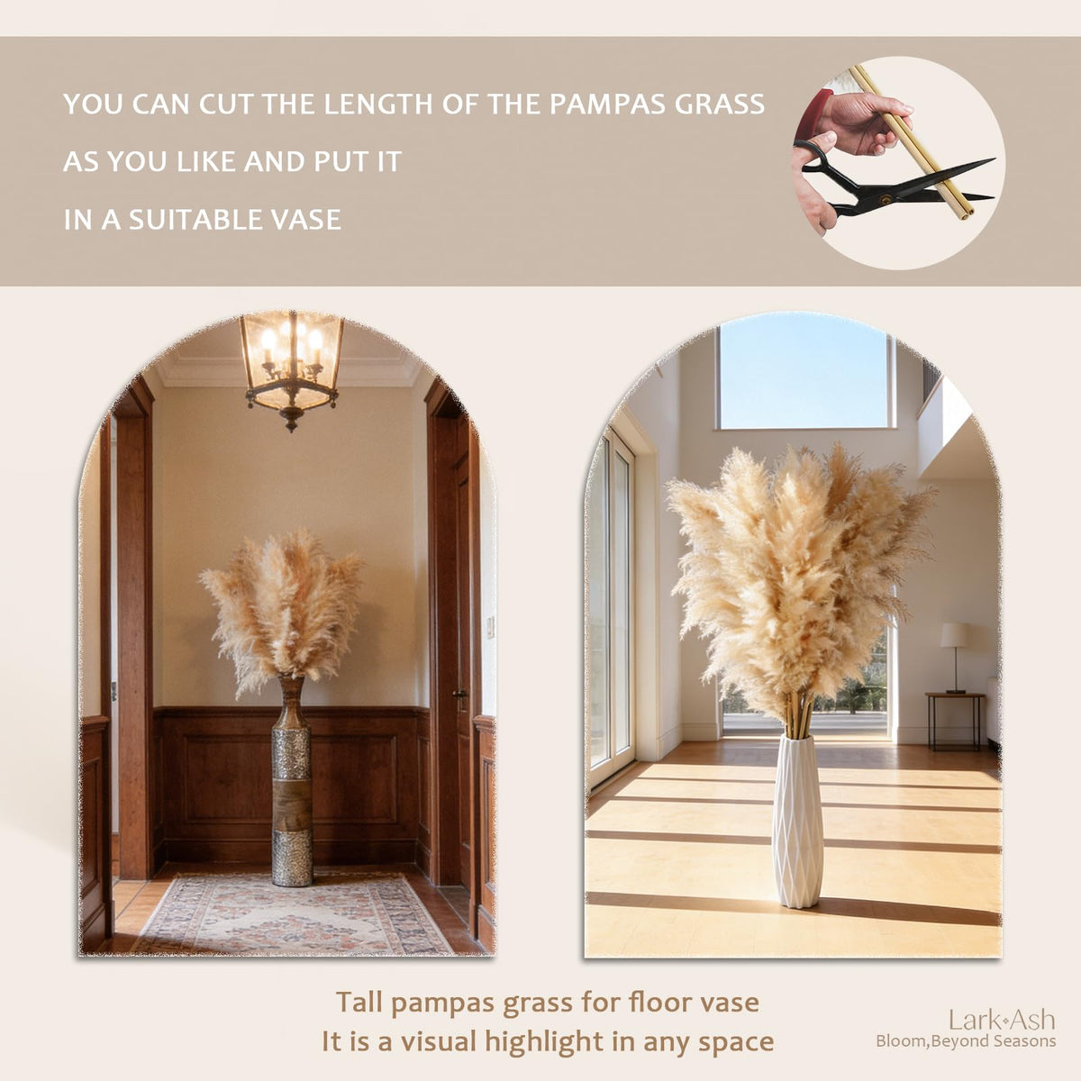 Pampas grass floor display in the living room by LarkAsh