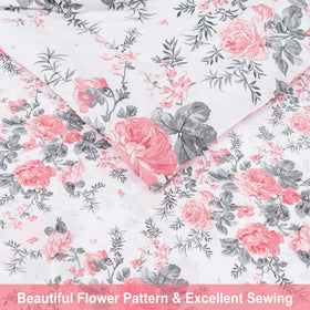 lasoftan Floral Queen flat sheet laid flat for easy bed making and layering