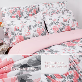 lasoftan Floral Queen pillow shams add decorative finish and protection