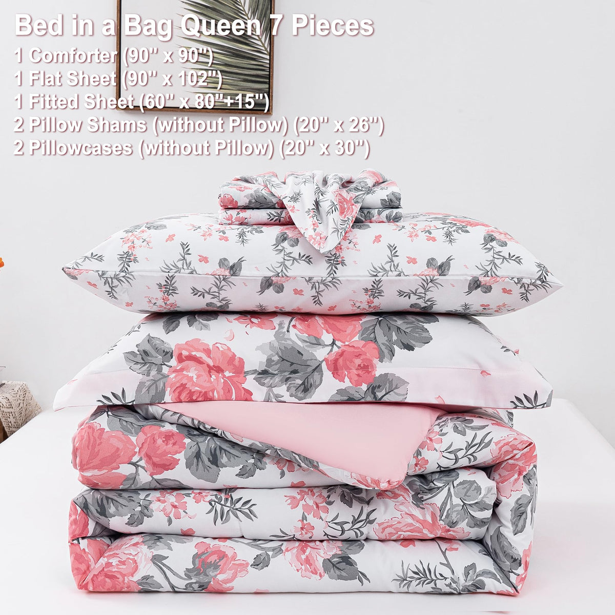 lasoftan Floral Queen pillowcases keep pillows pristine and stylish