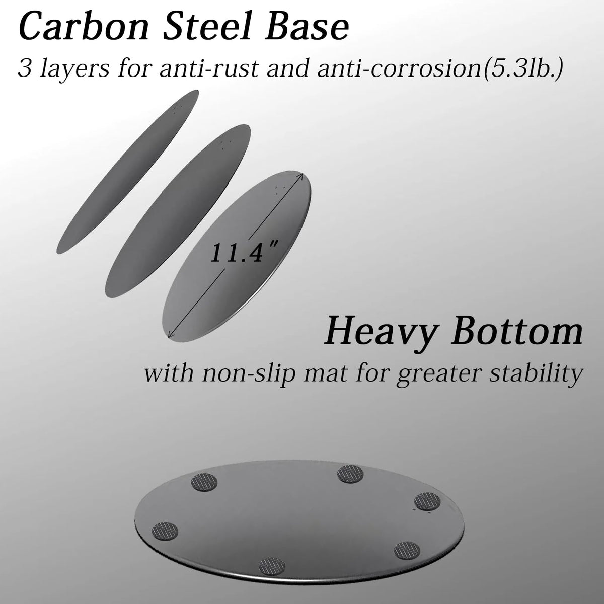 Lasvea vacuum stand crafted in pure iron for durable, stable support