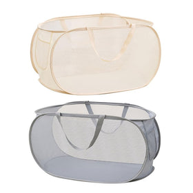 LATERONON mesh popup laundry hamper ready for setup and organization