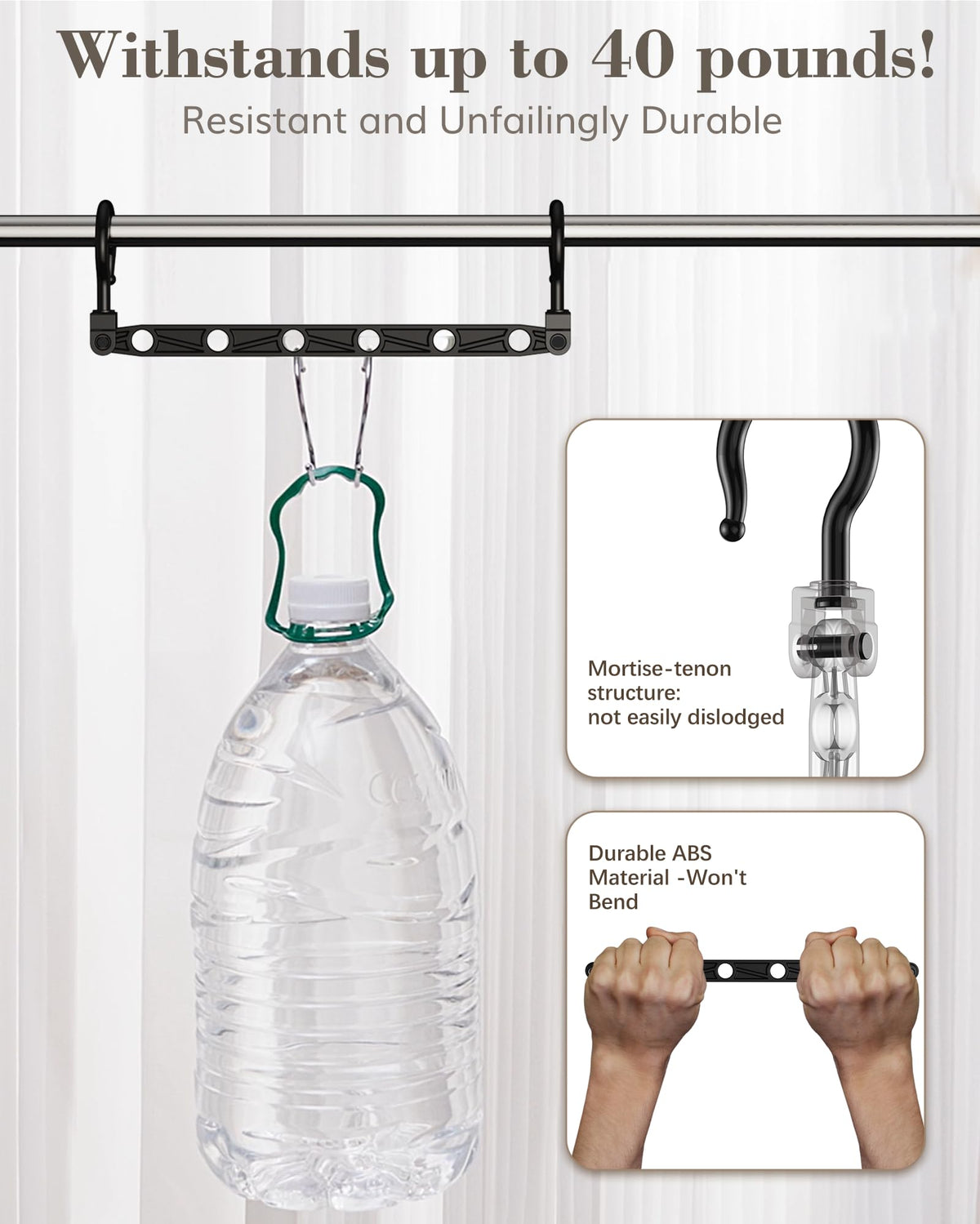 Latoxcaa 360 swivel design lets you reach clothes from any angle.