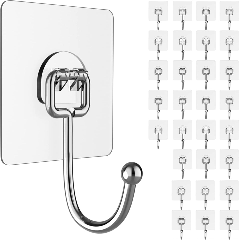 Latoxcaa large adhesive hook on wall holding items securely without nails