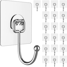 Latoxcaa large adhesive hook on wall keeps items organized without drilling