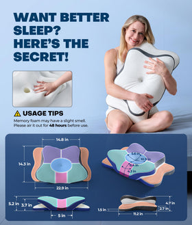 Latree neck pillow with armrests aids comfortable arm placement.