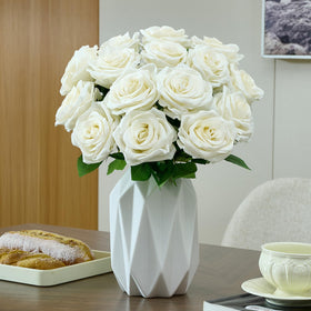 LATRORA lifelike rose heads add elegant flair to any table display.
