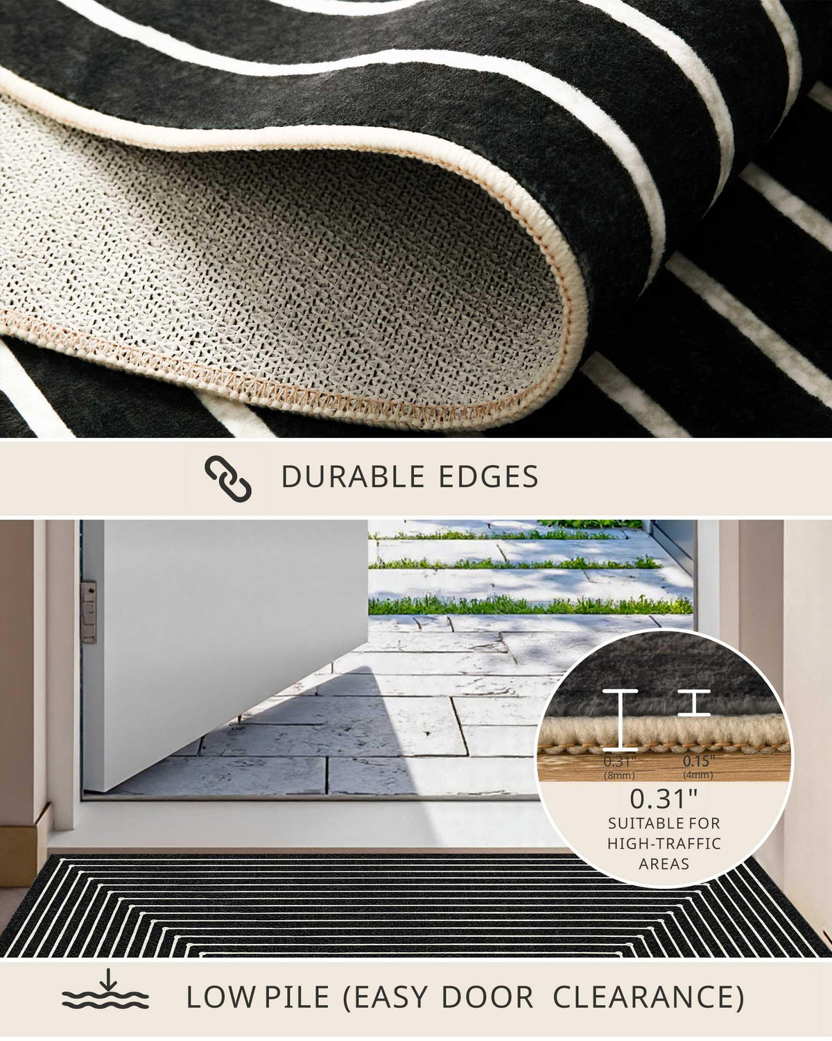 Latte&Fog OEKO-TEX certified rug safe for kids and pets.
