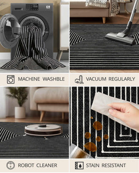 Latte&Fog non-slip backing ideal for high-traffic areas.