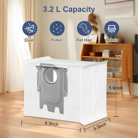 Laukowind large-capacity 3.5L dust bag reduces replacements