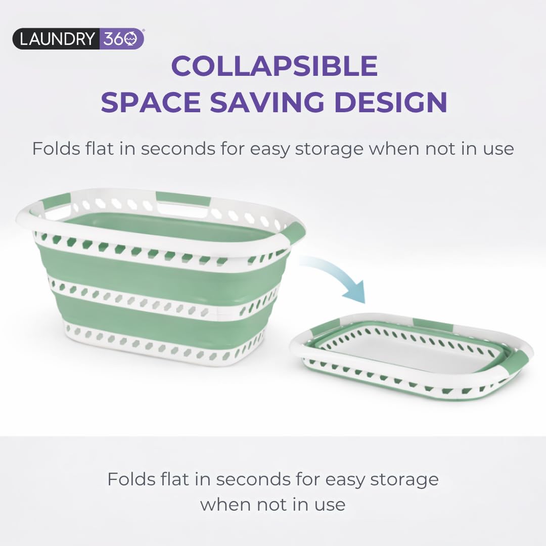 Laundry 360 basket with three secure handles for effortless carrying