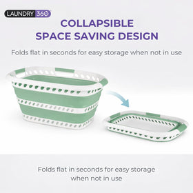 Laundry 360 basket with three secure handles for effortless carrying