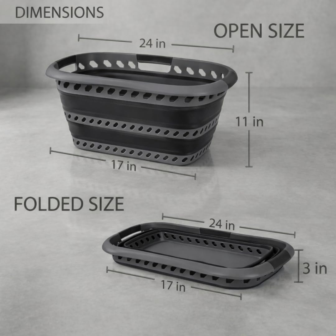 Laundry 360 grey and black finish complements any decor.