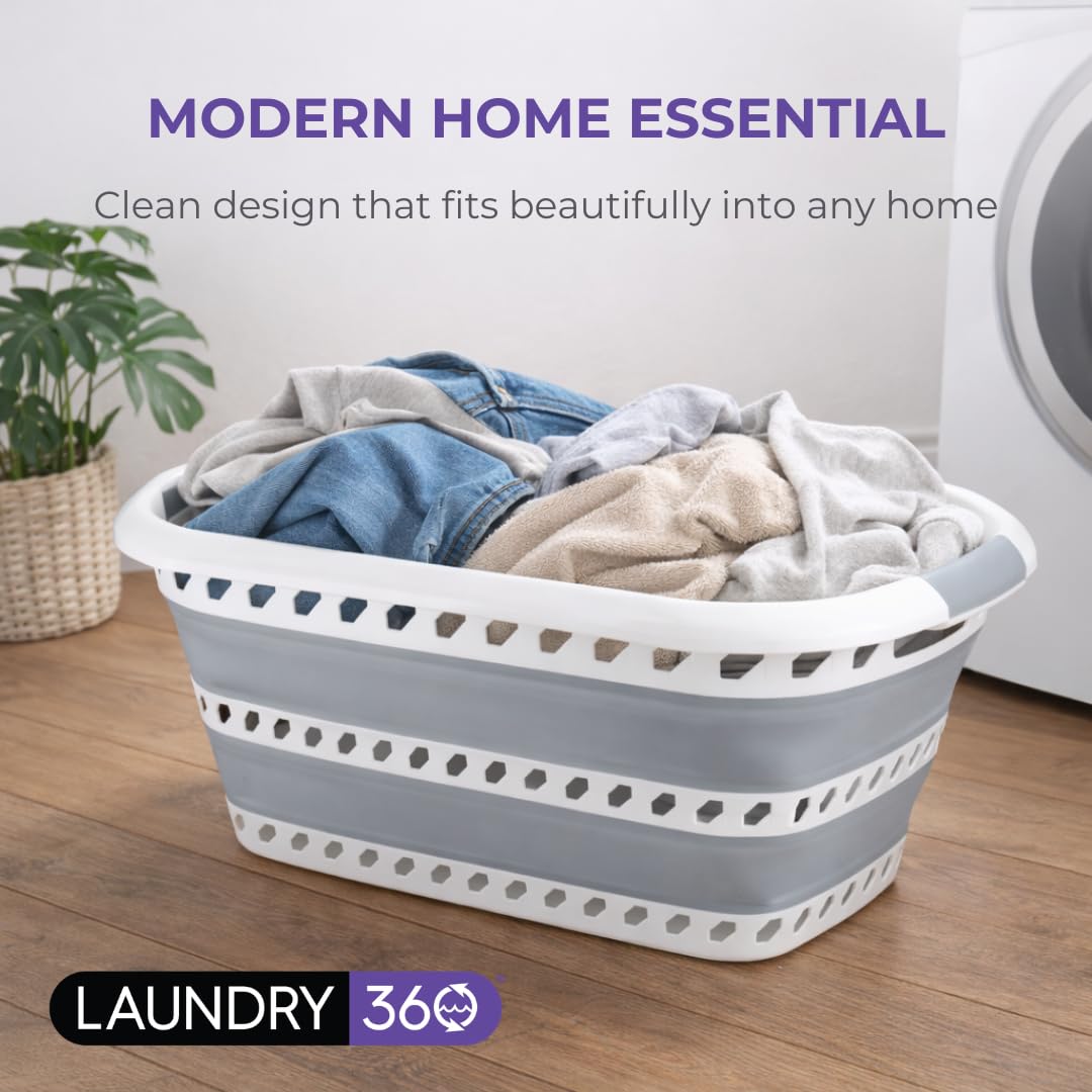 Laundry 360 lightweight portable basket easy to store in small spaces