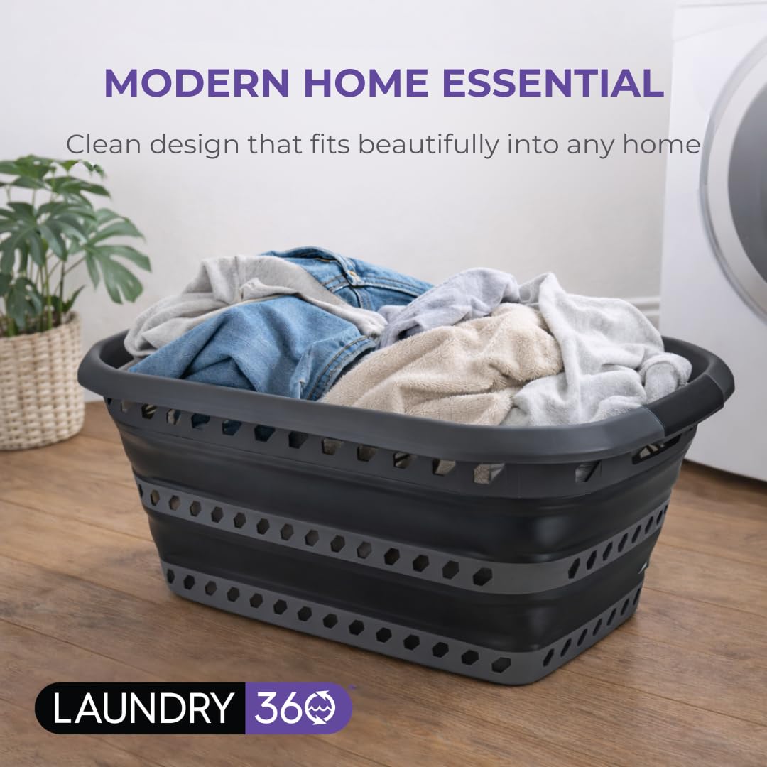 Laundry 360 versatile storage basket for clothes, toys, or household items.