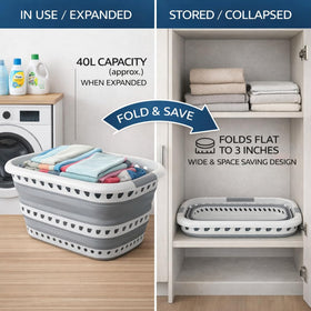 Laundry 360 versatile storage basket doubles as organizer for clothes or toys