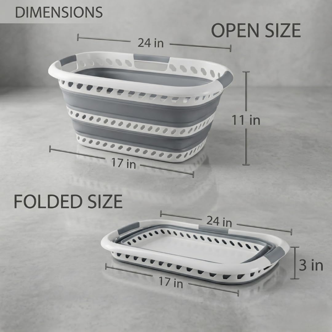 Laundry 360 white oval basket with clean finish for any decor