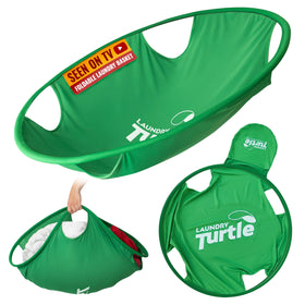 Laundry Turtle patented design noted for reliable laundry organization.