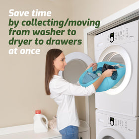 Laundry Turtle pop-up hamper facilitates drum-to-next-step transfers