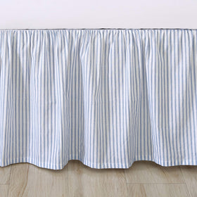 Laura Ashley care-ready bedskirt is machine washable for easy care.