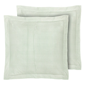 Laura Ashley euro sham fabric close-up shows soft cotton texture and breathable comfort.