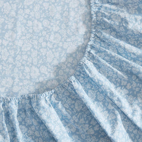 Laura Ashley Heirloom Ditzy Blue bedroom decor setup showing timeless style