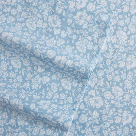 Laura Ashley Heirloom Ditzy Blue king fitted sheet with elasticized edges for secure fit