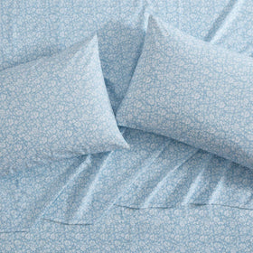 Laura Ashley Heirloom Ditzy Blue king pillowcase 1 with self hem for polished look