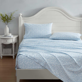 Laura Ashley Heirloom Ditzy Blue king pillowcase 2 with clean edge finish