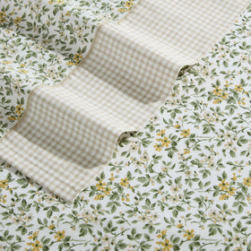 Laura Ashley King Sheet Set Tierney Green percale close-up texture