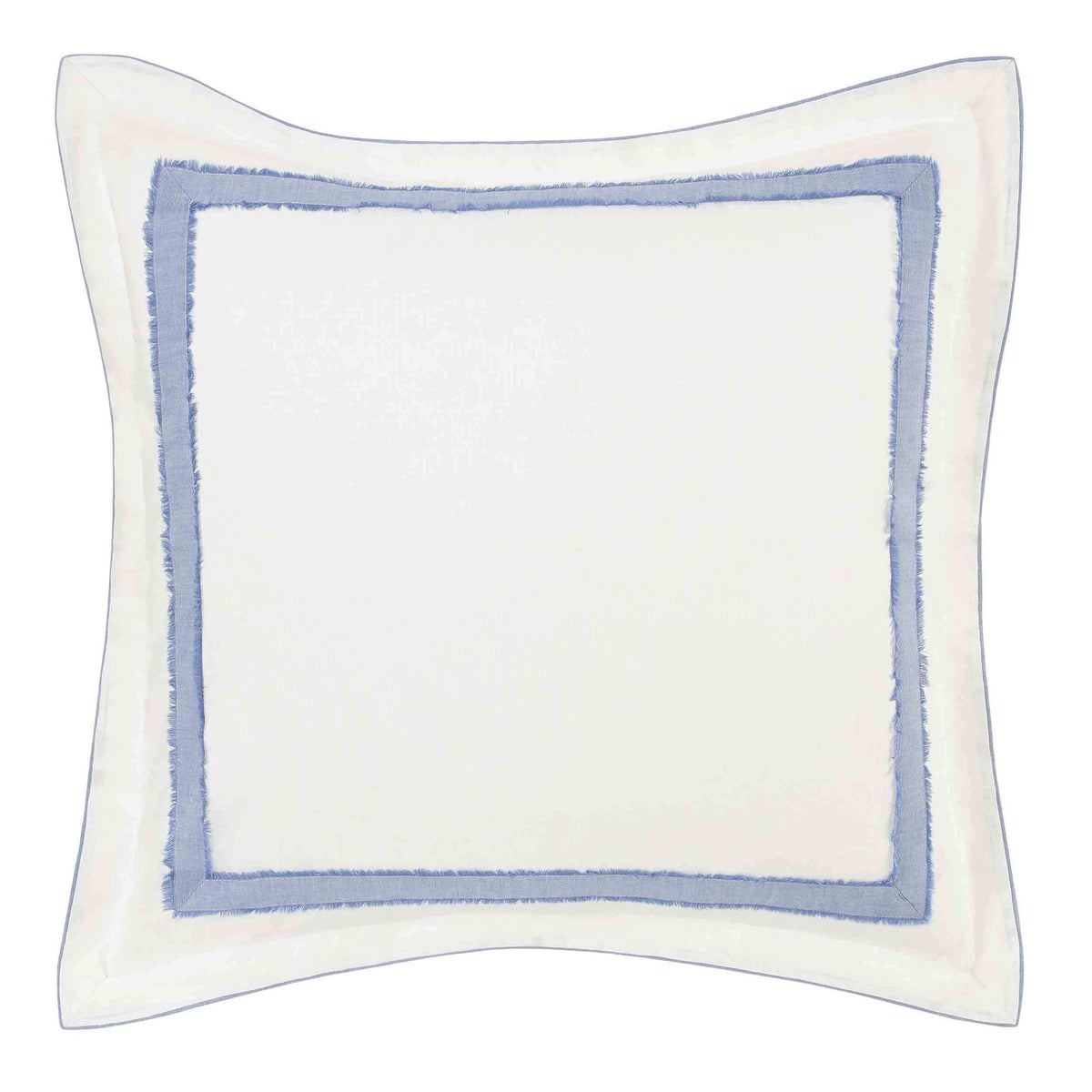 Laura Ashley Mila Blue Euro Sham with border detail adds refined texture to your bed.