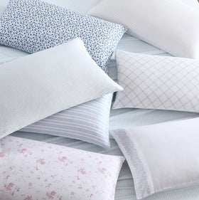 Laura Ashley sateen finish feels silky and breathable through seasons.