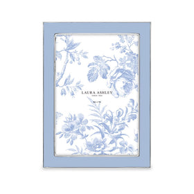 Laura Ashley frame with silver metal edge trim adds subtle reflections on shelves or mantles