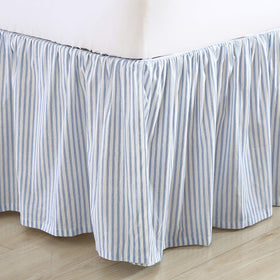 Laura Ashley ticking stripe design adds timeless style to your bedding ensemble.