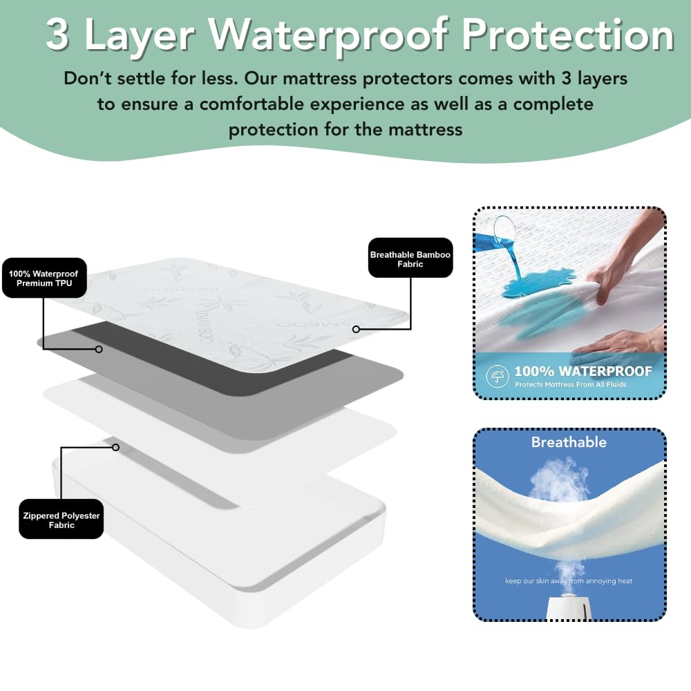Laven Birch waterproof noiseless cover repels liquids without crinkling sounds