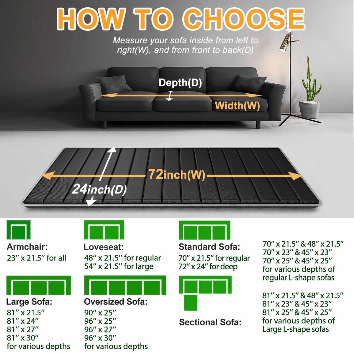 LAVEVE foldable design adjusted to fit various sofa sizes