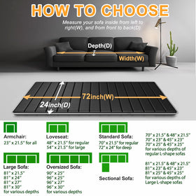 LAVEVE foldable design adjusted to fit various sofa sizes