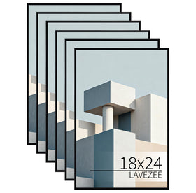 Lavezee 18x24 black frame front view, ideal for wall displays.