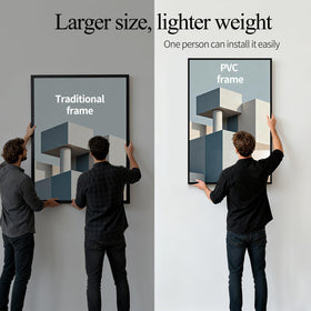 Lavezee black 24x36 poster frame with sleek profile.