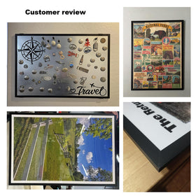 Lavezee black frame shown on wall complements modern decor